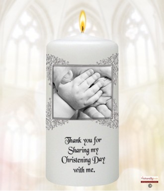 Baby Hands Christening Favour Candles