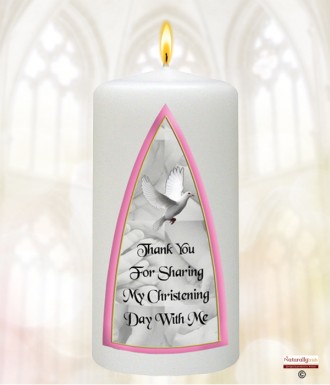 Irish Baby Blessing Pink Christening Favour (White)