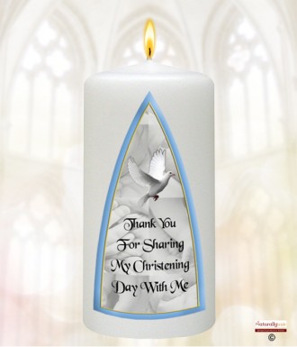 Irish Baby Blessing Blue Christening Favour (White)
