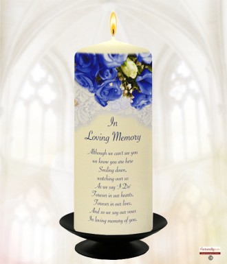 Navy Rose Navy Wedding Remembrance Candle