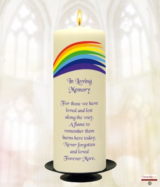 Rainbow Flair Wedding Remembrance Candle
