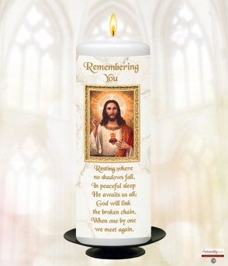 A Goodbye Memorial Candle (ivory/white)
