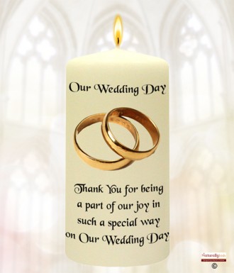 Elegant Gold Rings Wedding Favour (Ivory)