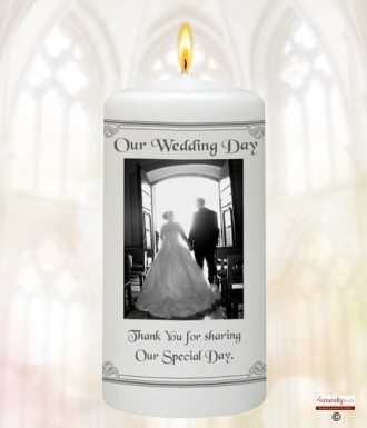 Church Door Silver Wedding Favour (White)