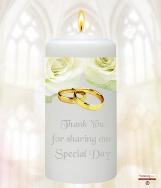 Rose & Silver Gold Wedding Favour (White)