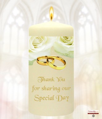 Rose & Gold Rings Wedding Favour (Ivory)