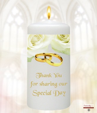 Rose & Silver Gold Wedding Favour (White)