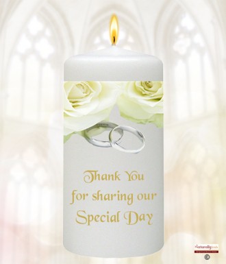 Rose & Silver Rings Wedding Favour (Ivory)
