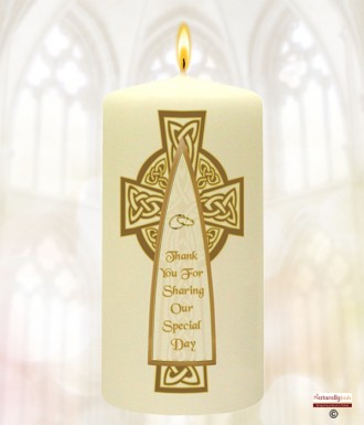 Celtic Cross Gold Wedding Favour (Ivory)