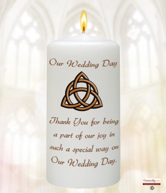 Trinity Knot Gold Wedding Favour (Ivory)