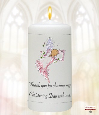 Baby Girl Church Window Christening Favour (White)