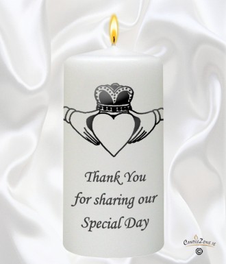 Claddagh Heart Wedding Favour Candles