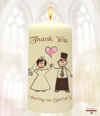 Happy Ever After Wedding Favour Candles