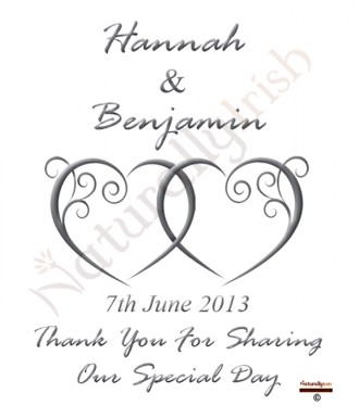Beach & Rings Wedding Favour (White)