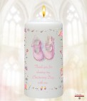 Gingham Feet Boy Christening Favour (White)