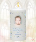 Gingham Feet Boy Christening Favour (White)