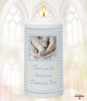 Gingham Feet Boy Christening Favour (White)