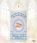 Gingham Feet Boy Christening Favour (White)