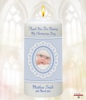 Gingham Feet Boy Christening Favour (White)