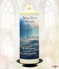 Cloud Sunset and Photo Memorial Candle (white/ivory)