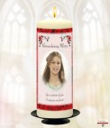 Beach and Photo Memorial Candle (white/ivory)