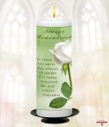 Cloud Sunset and Photo Memorial Candle (white/ivory)