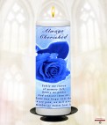 Cloud Sunset and Photo Memorial Candle (white/ivory)