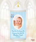 Gingham Feet Boy Christening Favour (White)