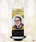 Beach and Photo Memorial Candle (white/ivory)