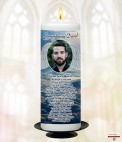 Beach and Photo Memorial Candle (white/ivory)