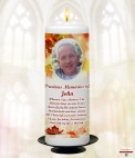 Beach and Photo Memorial Candle (white/ivory)