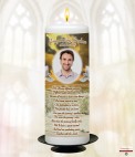 Beach and Photo Memorial Candle (white/ivory)