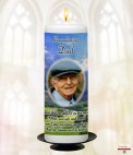 Beach and Photo Memorial Candle (white/ivory)