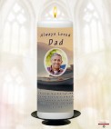 Beach and Photo Memorial Candle (white/ivory)