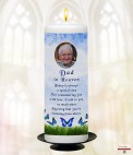 Beach and Photo Memorial Candle (white/ivory)