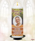 Beach and Photo Memorial Candle (white/ivory)