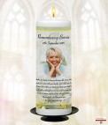 Beach and Photo Memorial Candle (white/ivory)