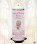 Beach and Photo Memorial Candle (white/ivory)