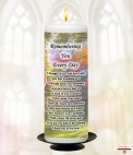 A Goodbye Memorial Candle (ivory/white)