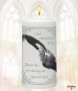Hand To Hand Silver Wedding Candles (White) - Click to Zoom