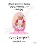 Pink Ribbon Photo Christening Favour (White) - Click to Zoom