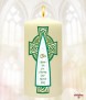 Celtic Cross Green Wedding Candles (Ivory) - Click to Zoom
