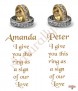 Wedding Gold Rings Wedding Candles (White) - Click to Zoom