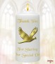 Love & Dove Gold Wedding Candles (White) - Click to Zoom