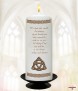 Trinity Knot Gold Wedding Candles (White) - Click to Zoom