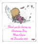 Feather Baby Pink Christening Favour (White) - Click to Zoom