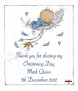 Feather Baby Blue Christening Favour (White) - Click to Zoom