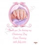 Pink Vintage Frame Hand Christening Favour (White) - Click to Zoom