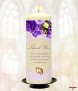 Pearl & Purple Roses Thank You Candle - Click to Zoom