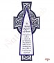 Navy and Silver Celtic Cross Wedding Remembrance Candle - Click to Zoom